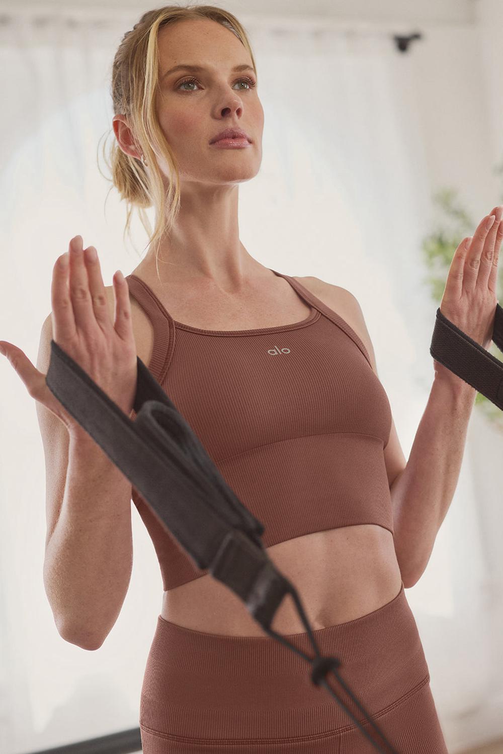 Alo Yoga Seamless Ribbed Favorite Naisten Bra Tank Chestnut | Suomi  1547-JNRXM