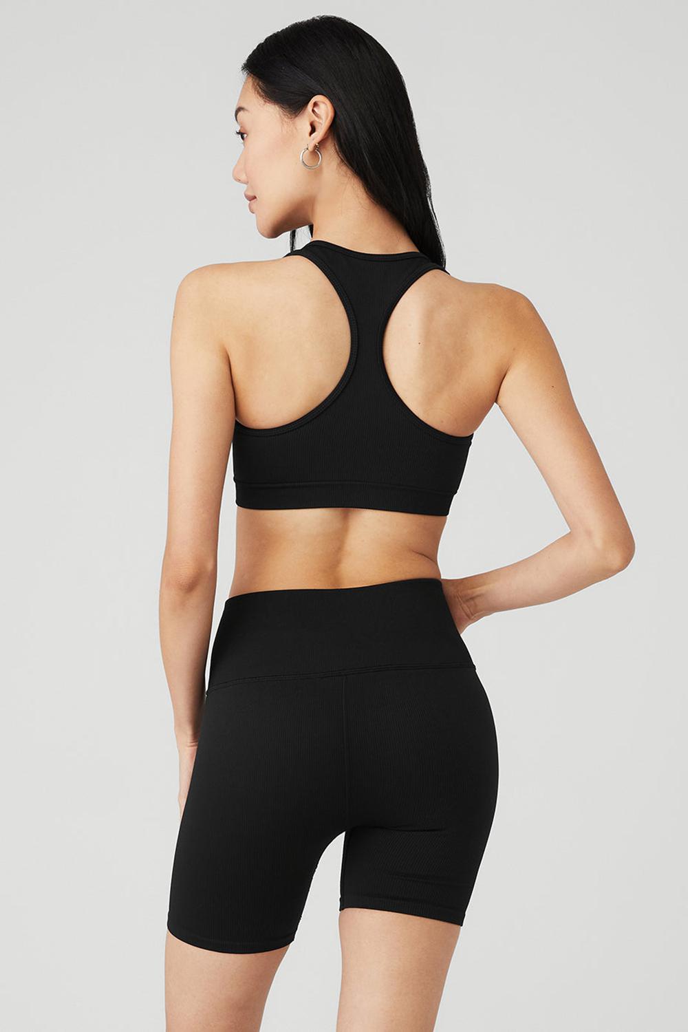 Alo Yoga Seamless Ribbed Naisten Urheiluliivi Mustat | Suomi  6035-RMLSZ