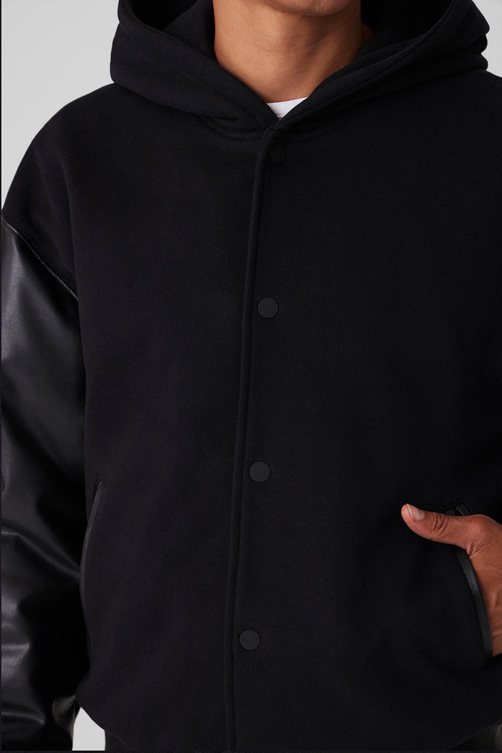 Alo Yoga Select Hooded Bomber Miesten Takit Mustat | Suomi  0798-DYJFC