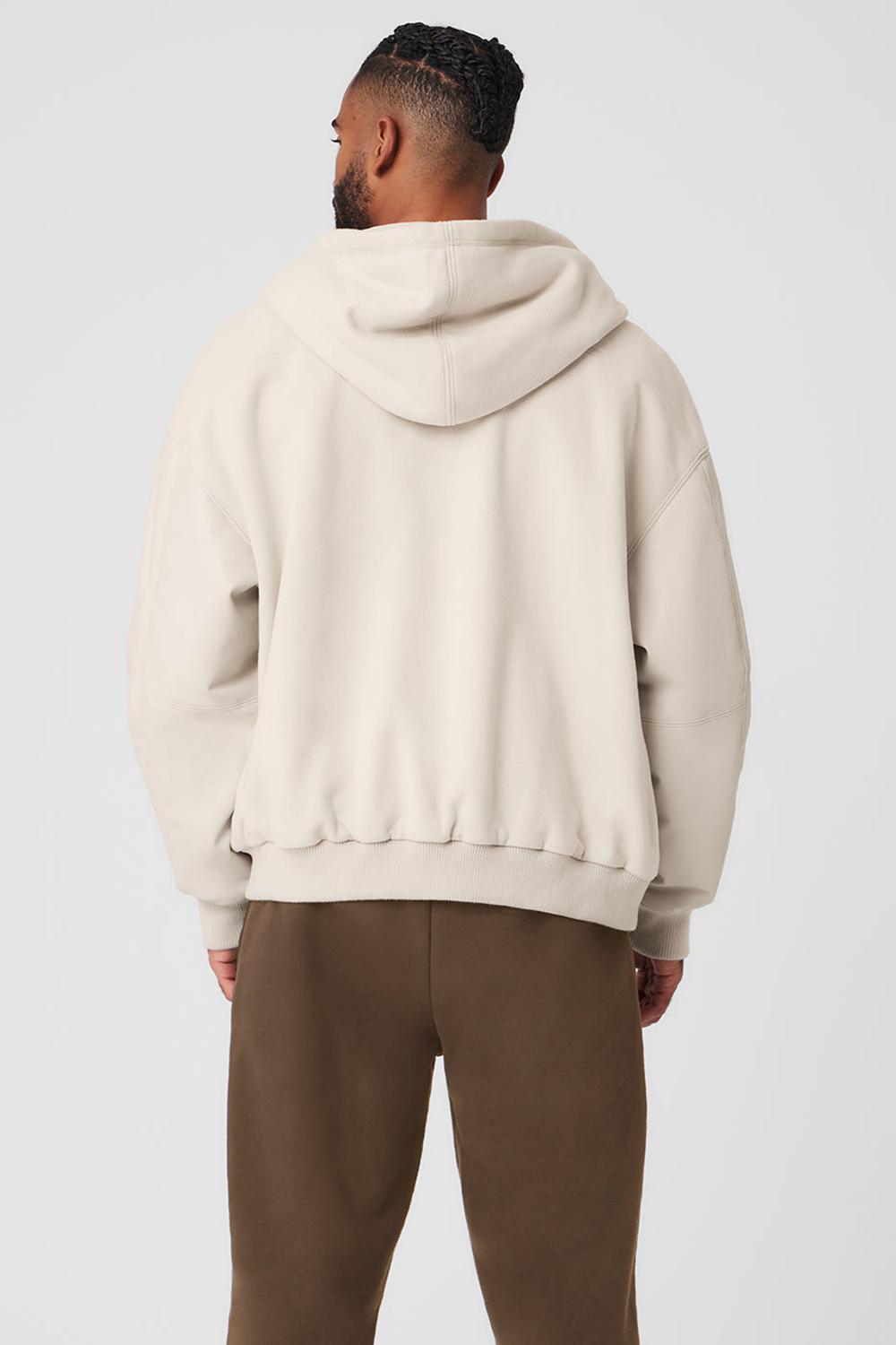 Alo Yoga Select Hooded Bomber Miesten Takit Bone | Suomi  9587-QFCMN