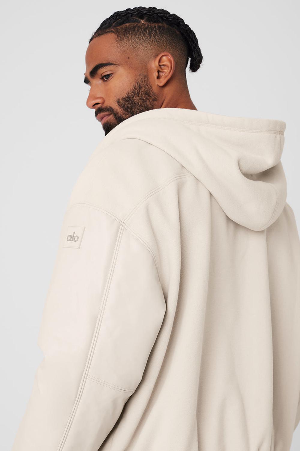 Alo Yoga Select Hooded Bomber Miesten Takit Bone | Suomi  9587-QFCMN