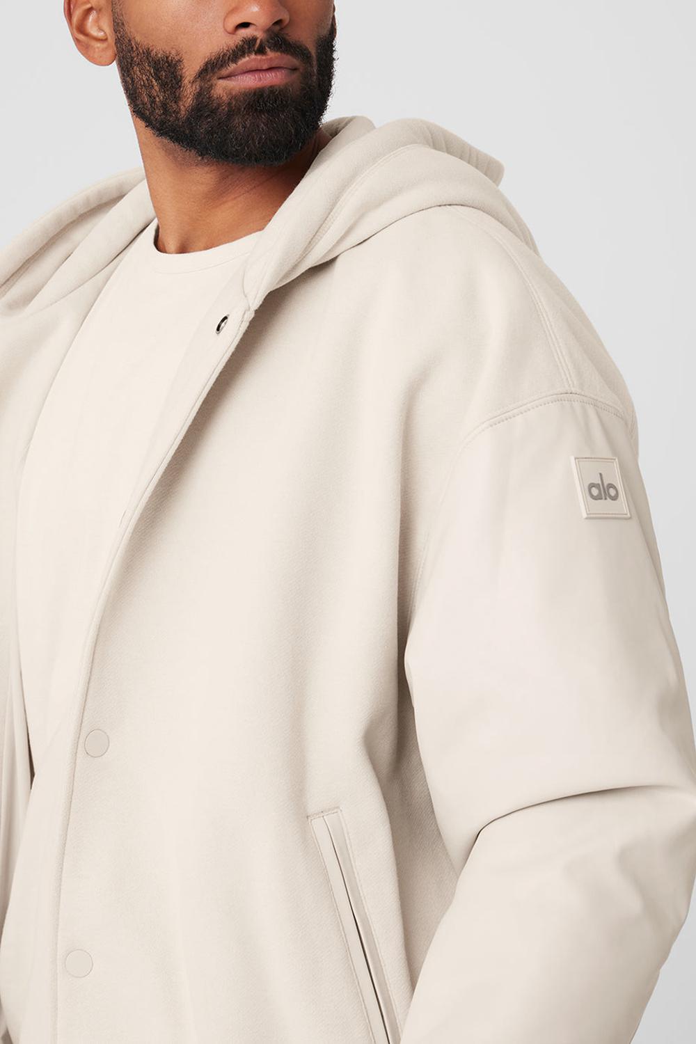 Alo Yoga Select Hooded Bomber Miesten Takit Bone | Suomi  9587-QFCMN