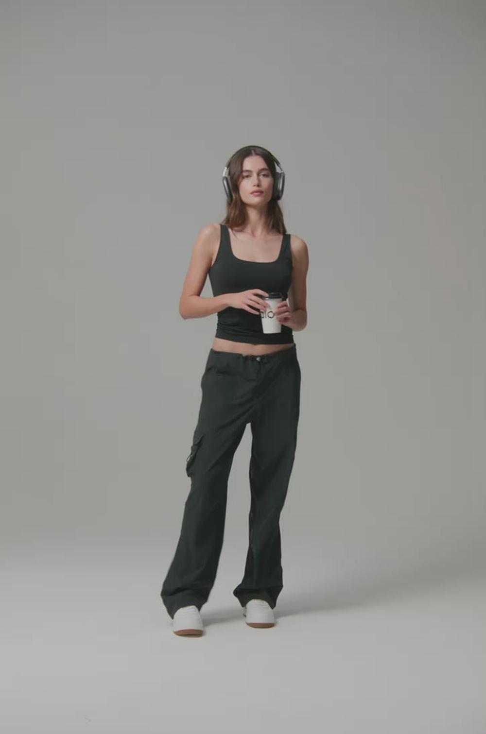 Alo Yoga Sheer Glow Naisten Juoksupaidat Mustat | Suomi  4820-ZMRUW