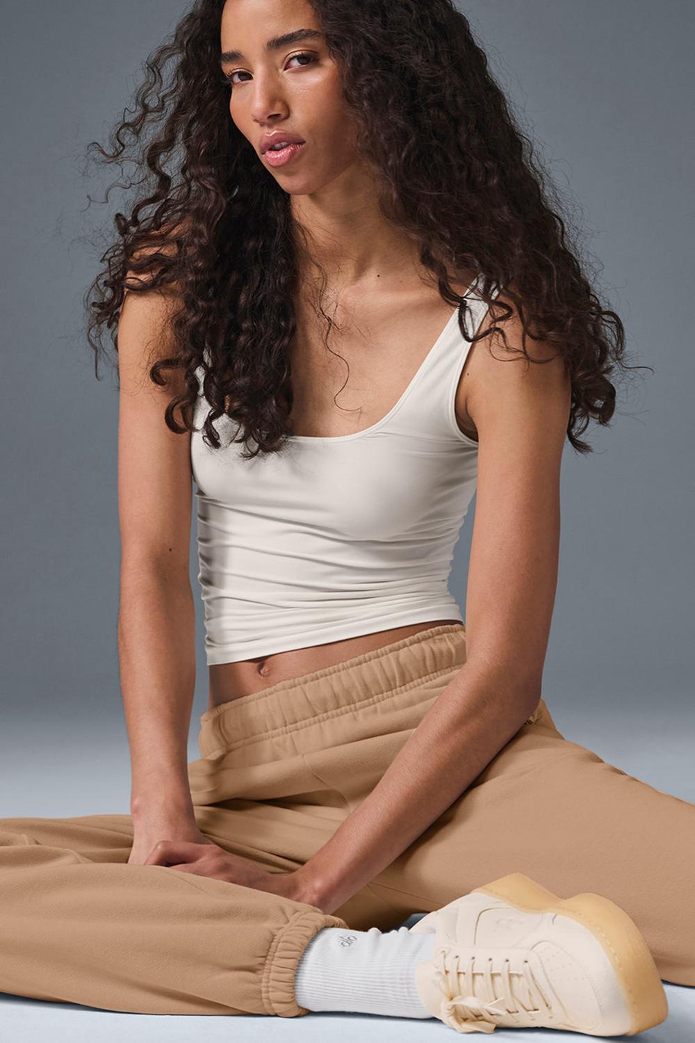 Alo Yoga Sheer Glow Naisten Juoksupaidat Ivory | Suomi  1432-CJMXQ