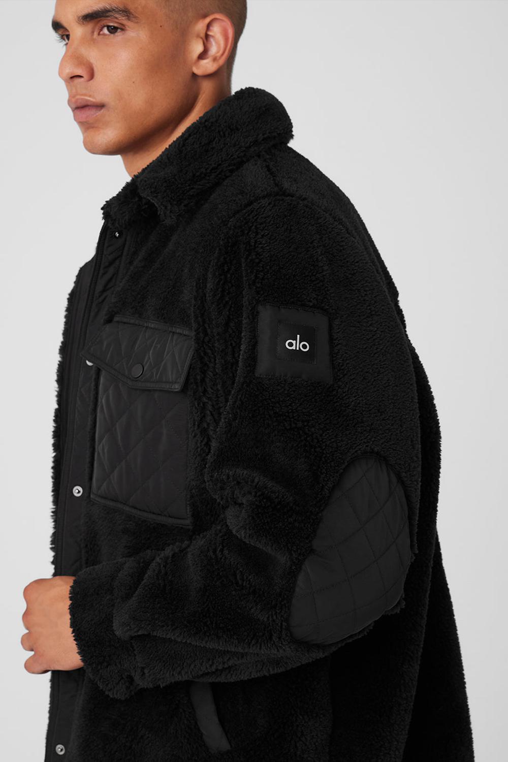Alo Yoga Sherpa Edge Shacket Miesten Takit Mustat | Suomi  8936-QTDAG