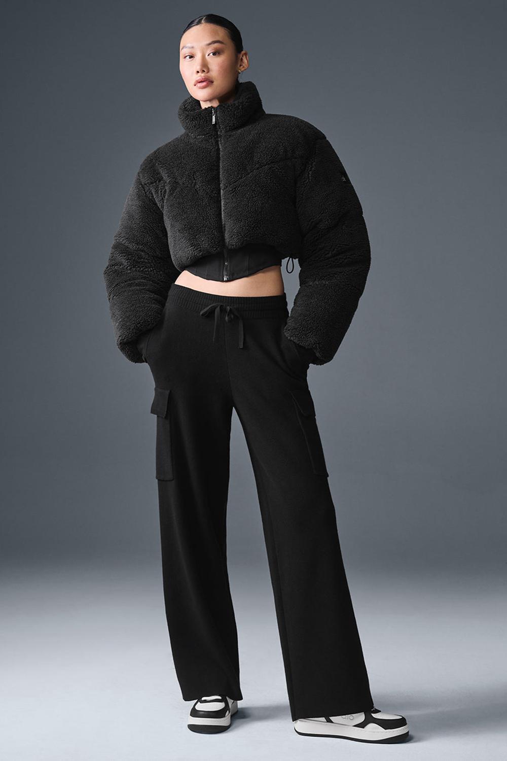 Alo Yoga Sherpa Main Act Corset Naisten Puffer Takki Mustat | Suomi  9187-TCYAQ