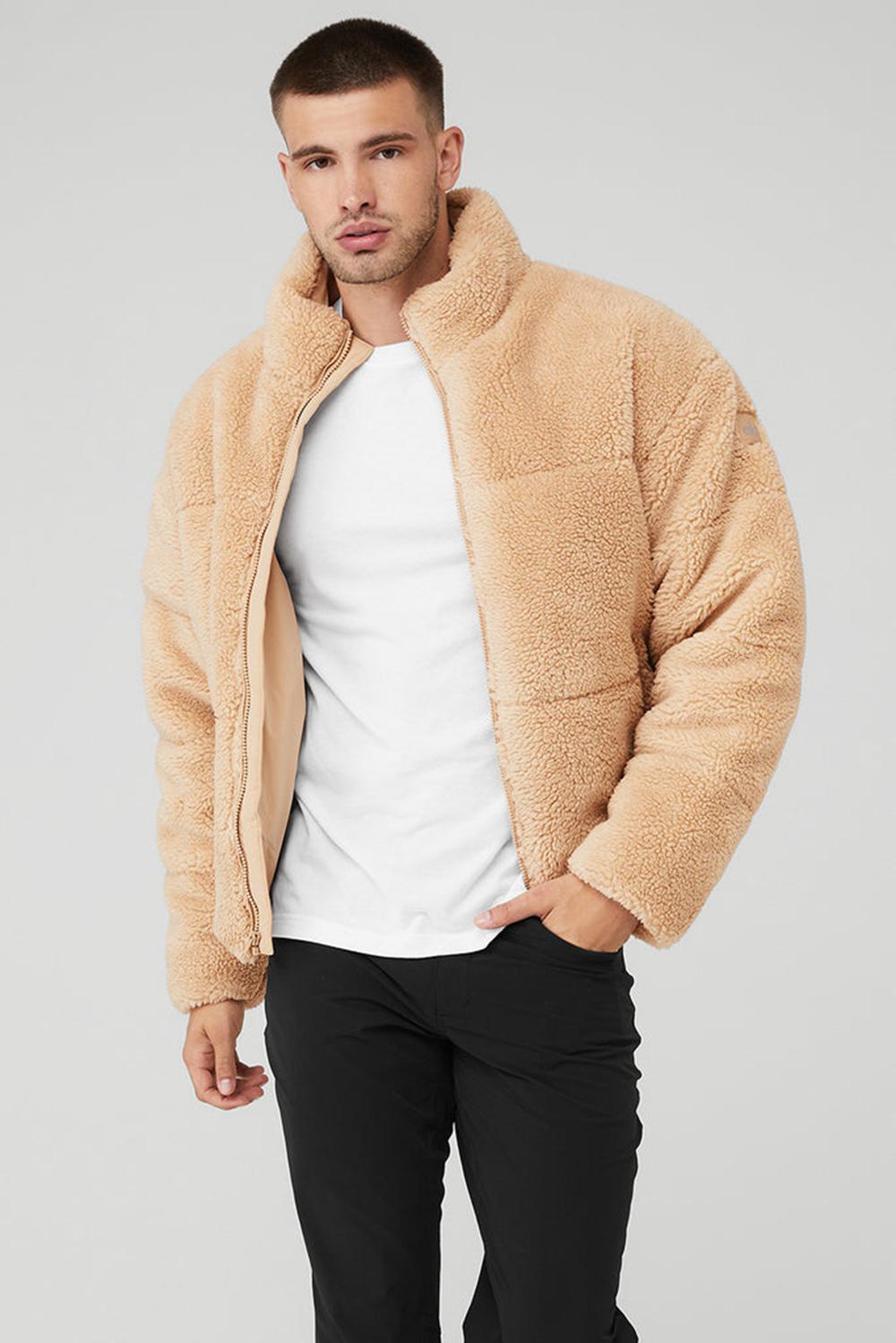 Alo Yoga Sherpa Stage Miesten Puffer Takki Camel | Suomi  0697-QHOVJ