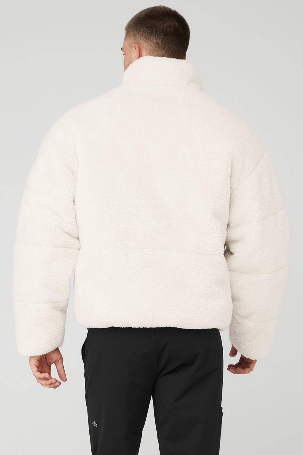 Alo Yoga Sherpa Stage Miesten Puffer Takki Ivory | Suomi  9324-RMADY