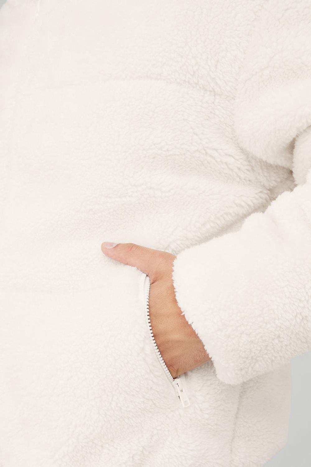 Alo Yoga Sherpa Stage Miesten Puffer Takki Ivory | Suomi  9324-RMADY