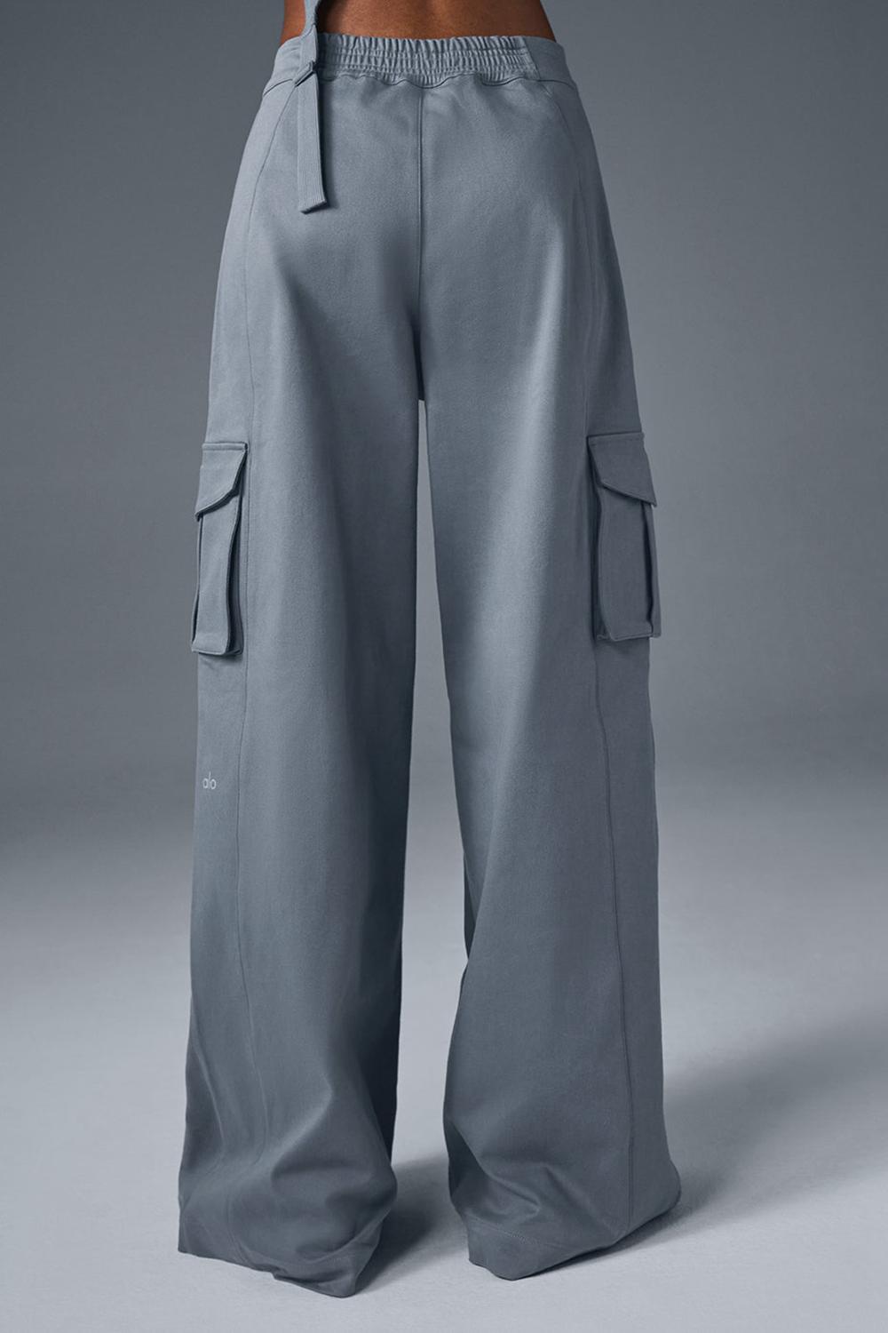 Alo Yoga Show Off Cargo Wide Leg (Long) Naisten Housut Harmaat | Suomi  6024-GFNBT