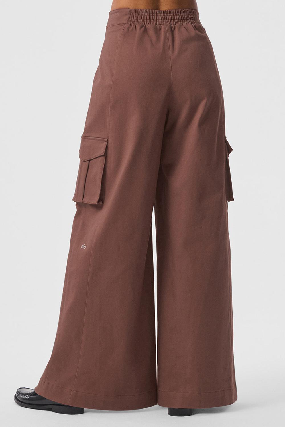 Alo Yoga Show Off Cargo Wide Leg Naisten Housut Chestnut | Suomi  4763-PELJM