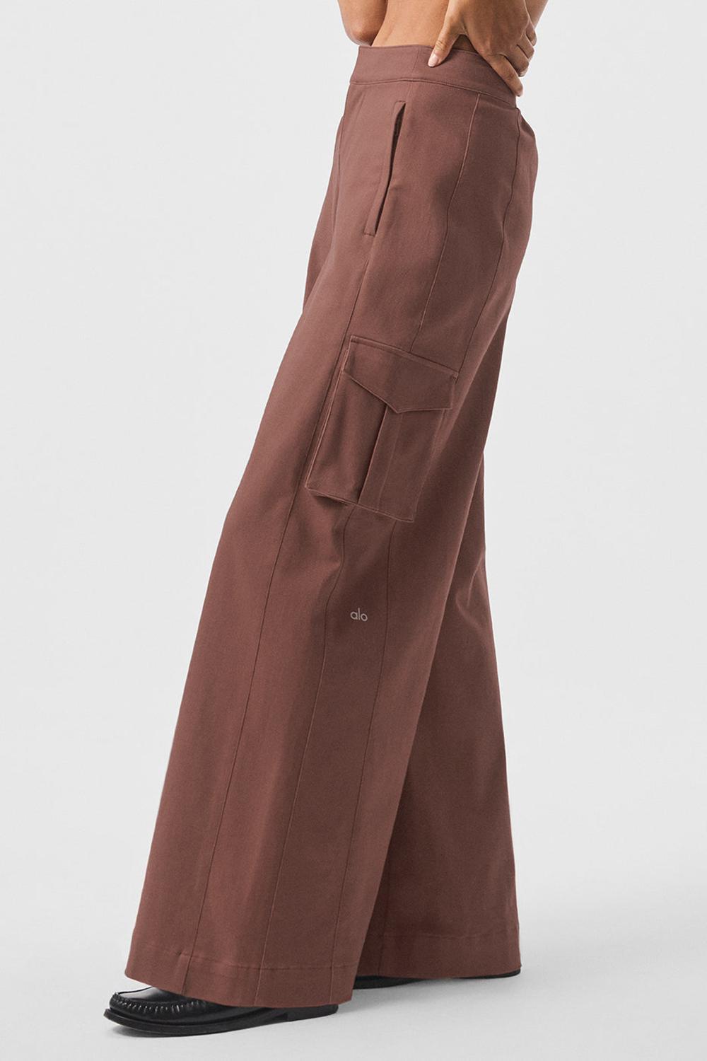 Alo Yoga Show Off Cargo Wide Leg Naisten Housut Chestnut | Suomi  4763-PELJM