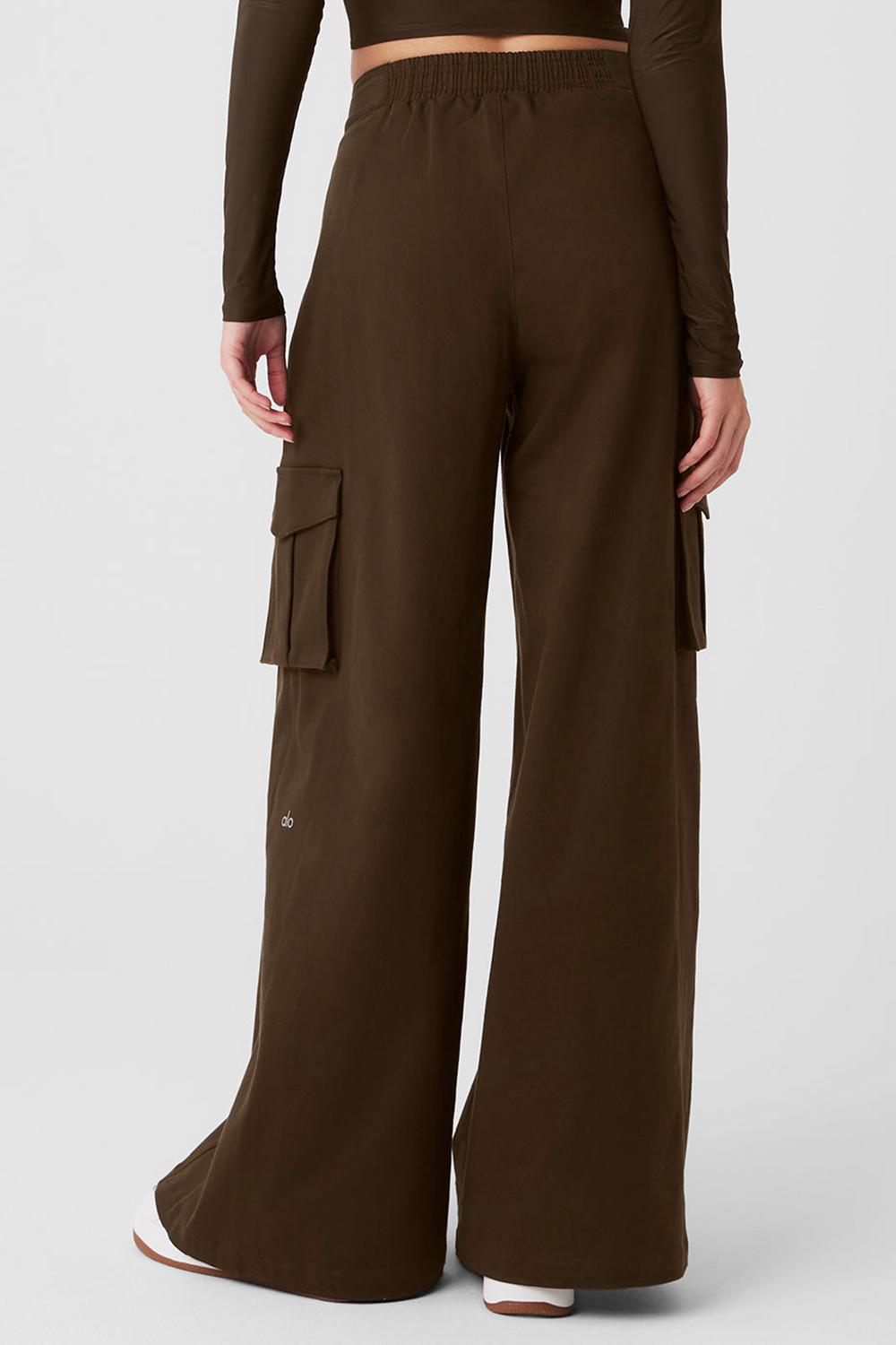 Alo Yoga Show Off Cargo Wide Leg Naisten Housut Espresso | Suomi  8290-ZLHAP