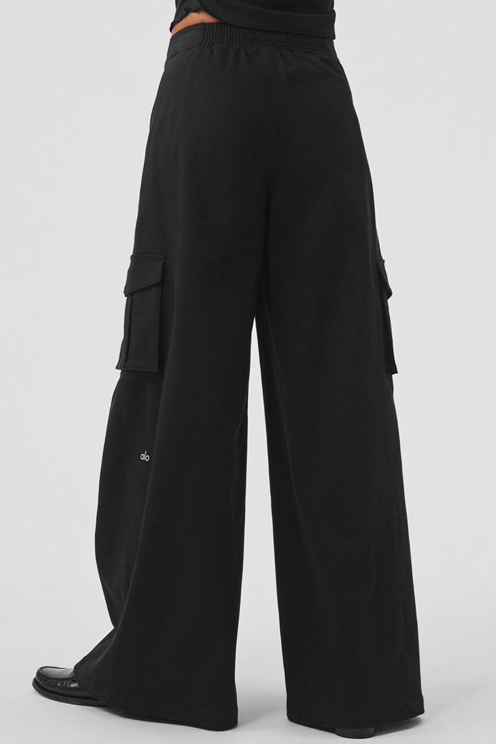 Alo Yoga Show Off Cargo Wide Leg (Regular) Naisten Housut Mustat | Suomi  6580-XWGOV