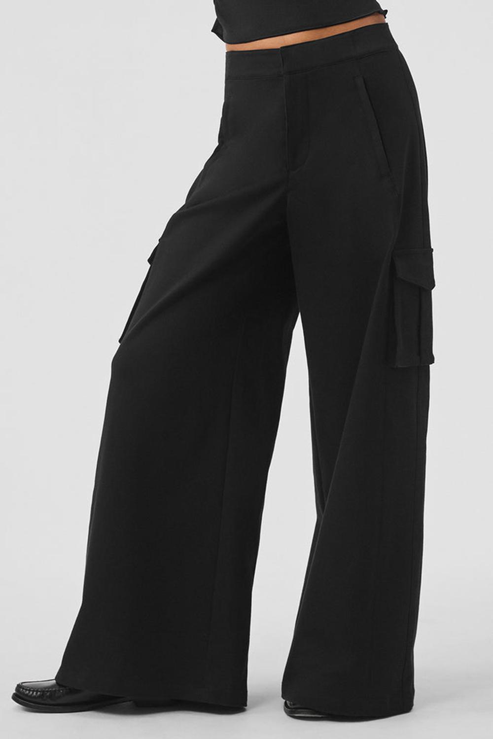 Alo Yoga Show Off Cargo Wide Leg (Regular) Naisten Housut Mustat | Suomi  6580-XWGOV