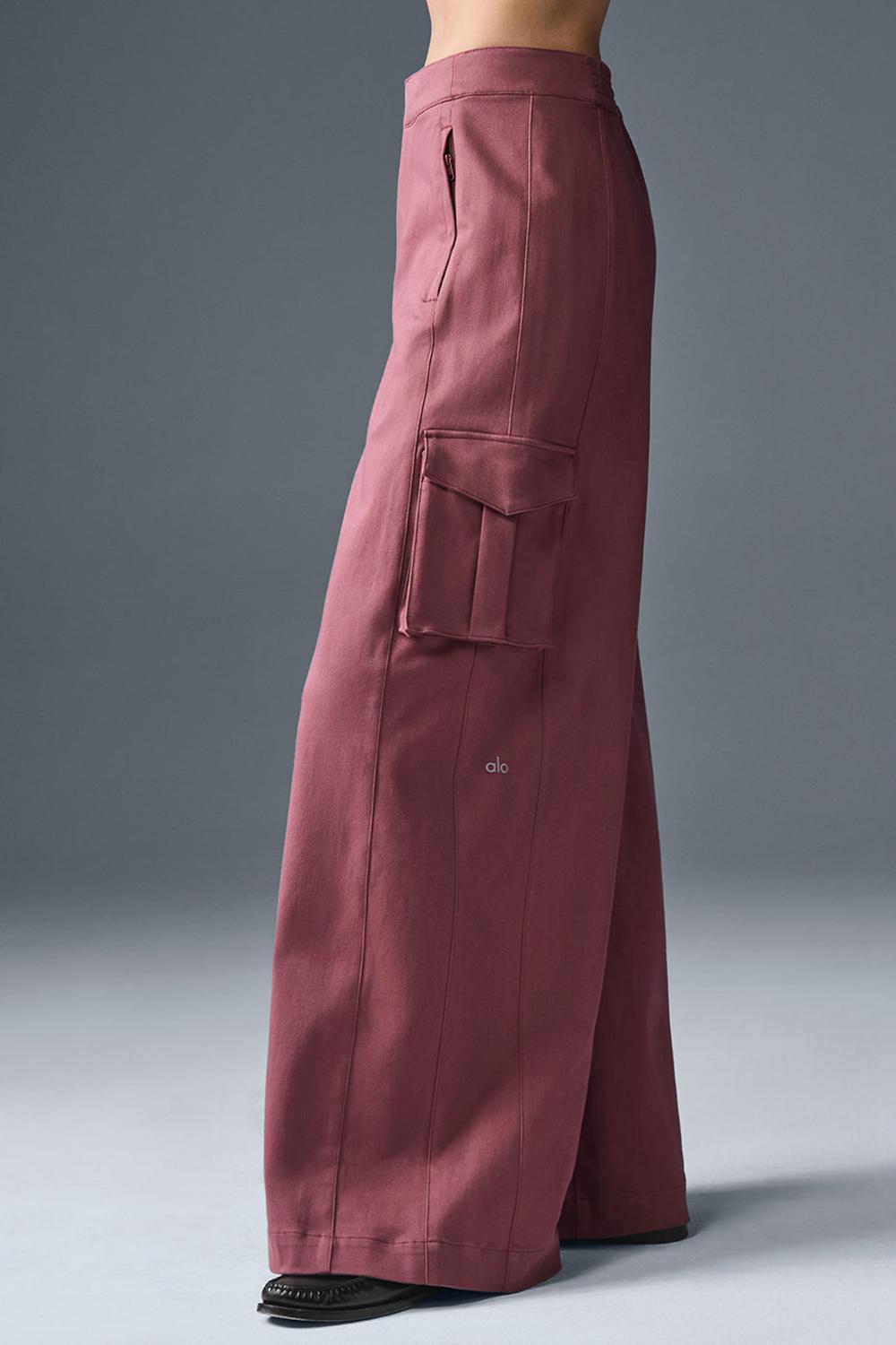 Alo Yoga Show Off Cargo Wide Leg (Regular) Naisten Housut Viininpunainen | Suomi  9863-WOULR