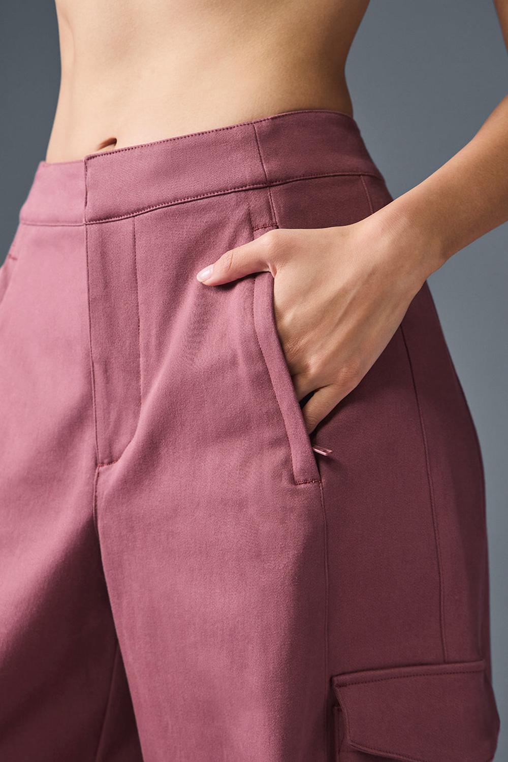 Alo Yoga Show Off Cargo Wide Leg (Regular) Naisten Housut Viininpunainen | Suomi  9863-WOULR