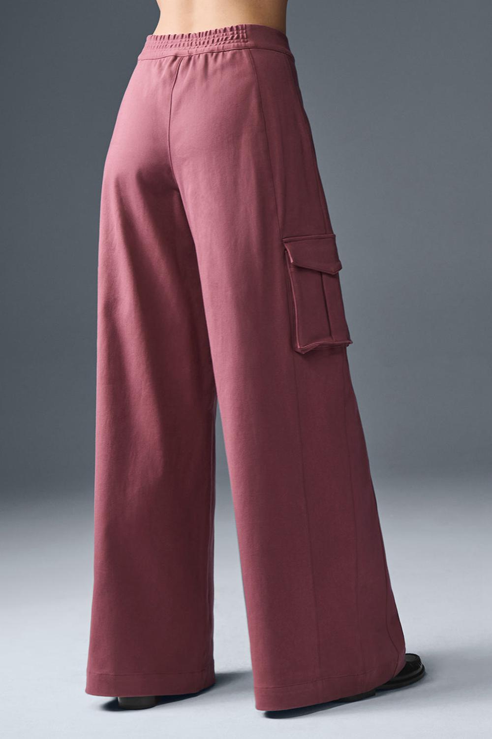 Alo Yoga Show Off Cargo Wide Leg (Regular) Naisten Housut Viininpunainen | Suomi  9863-WOULR