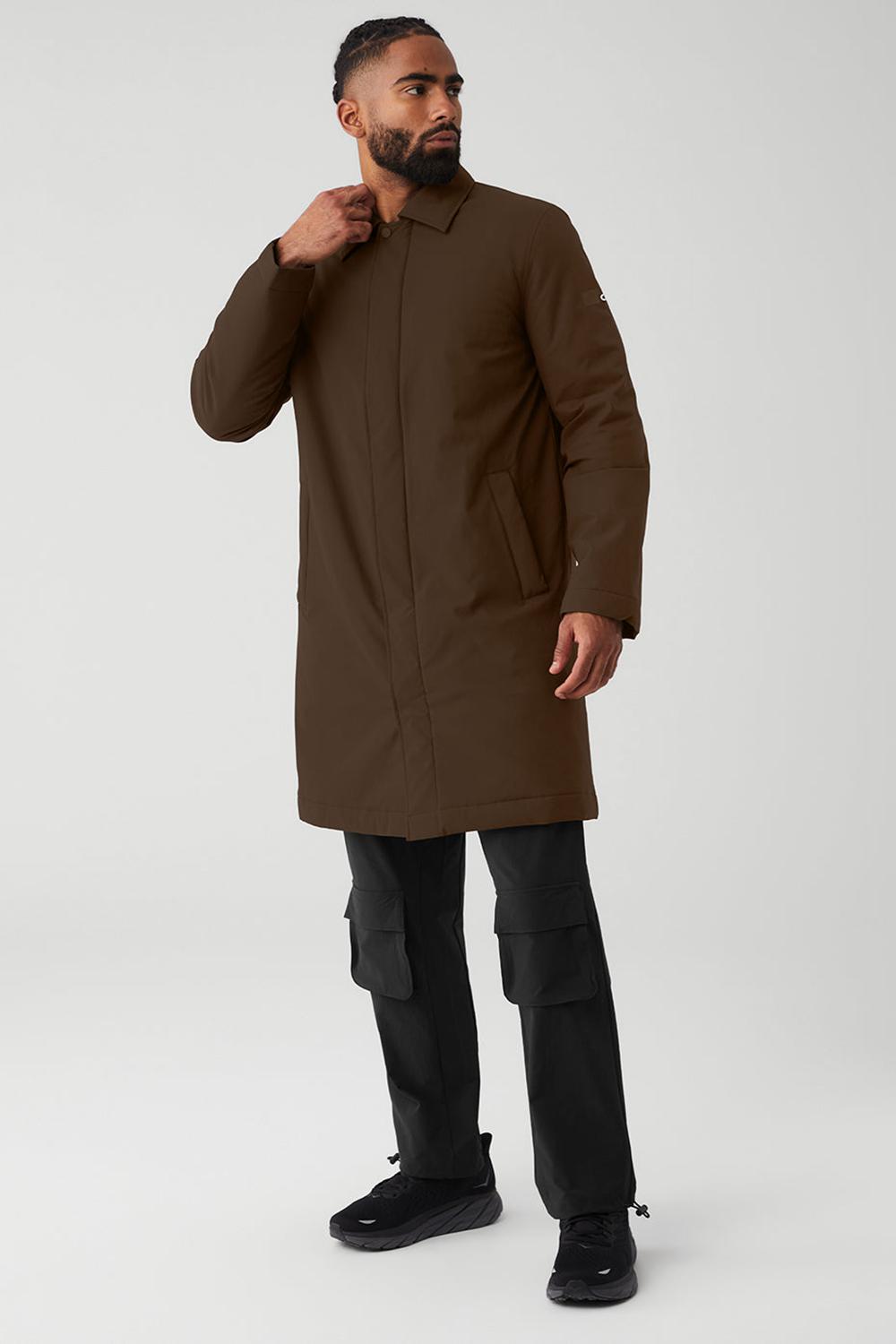 Alo Yoga Signature Miesten Overcoats Espresso | Suomi  2356-VKPLO