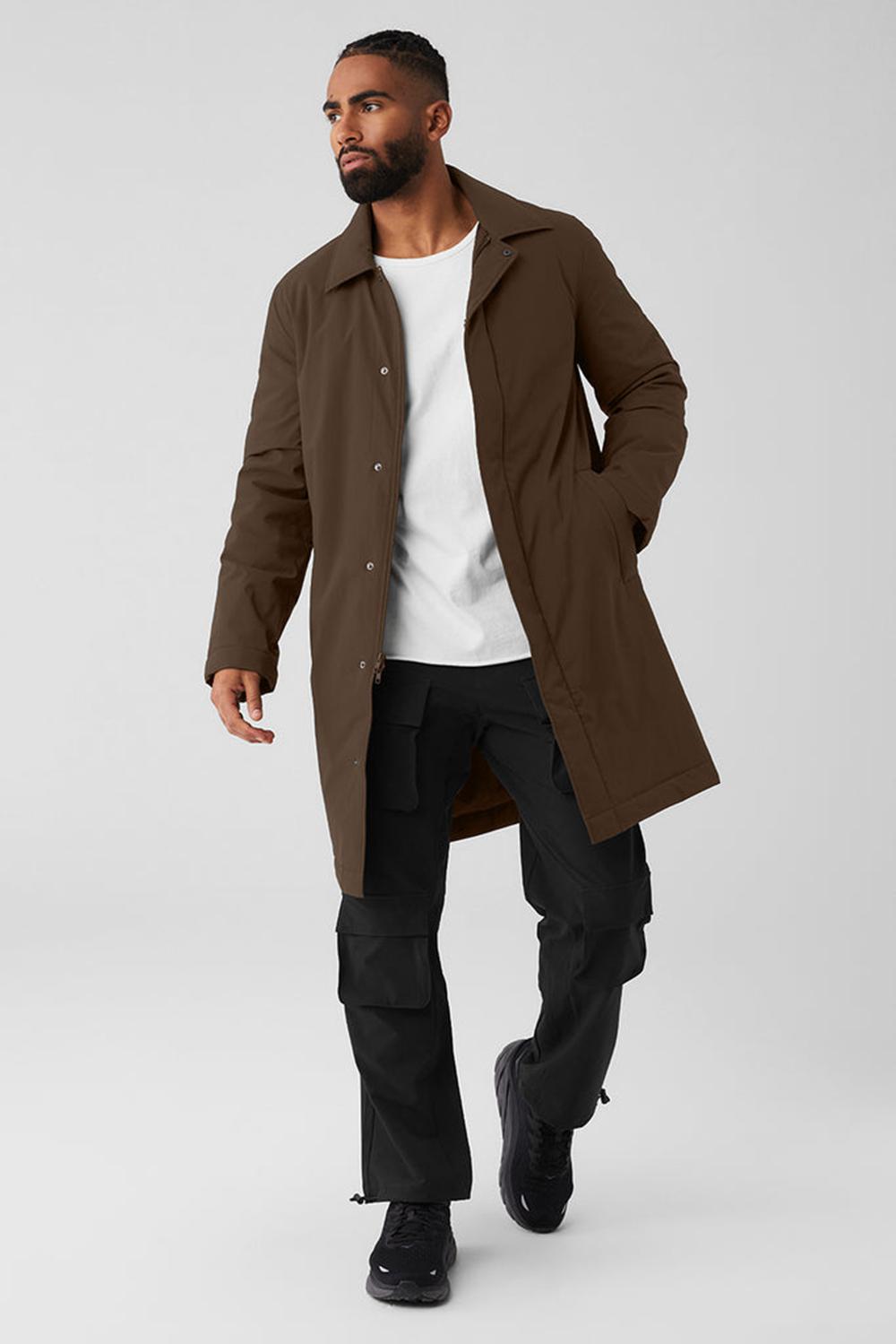 Alo Yoga Signature Miesten Overcoats Espresso | Suomi  2356-VKPLO