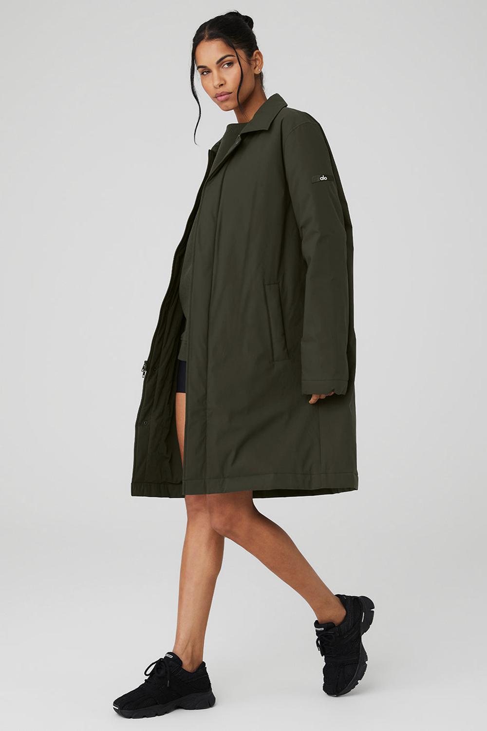 Alo Yoga Signature Naisten Overcoats Vihreä | Suomi  0518-BAVIR