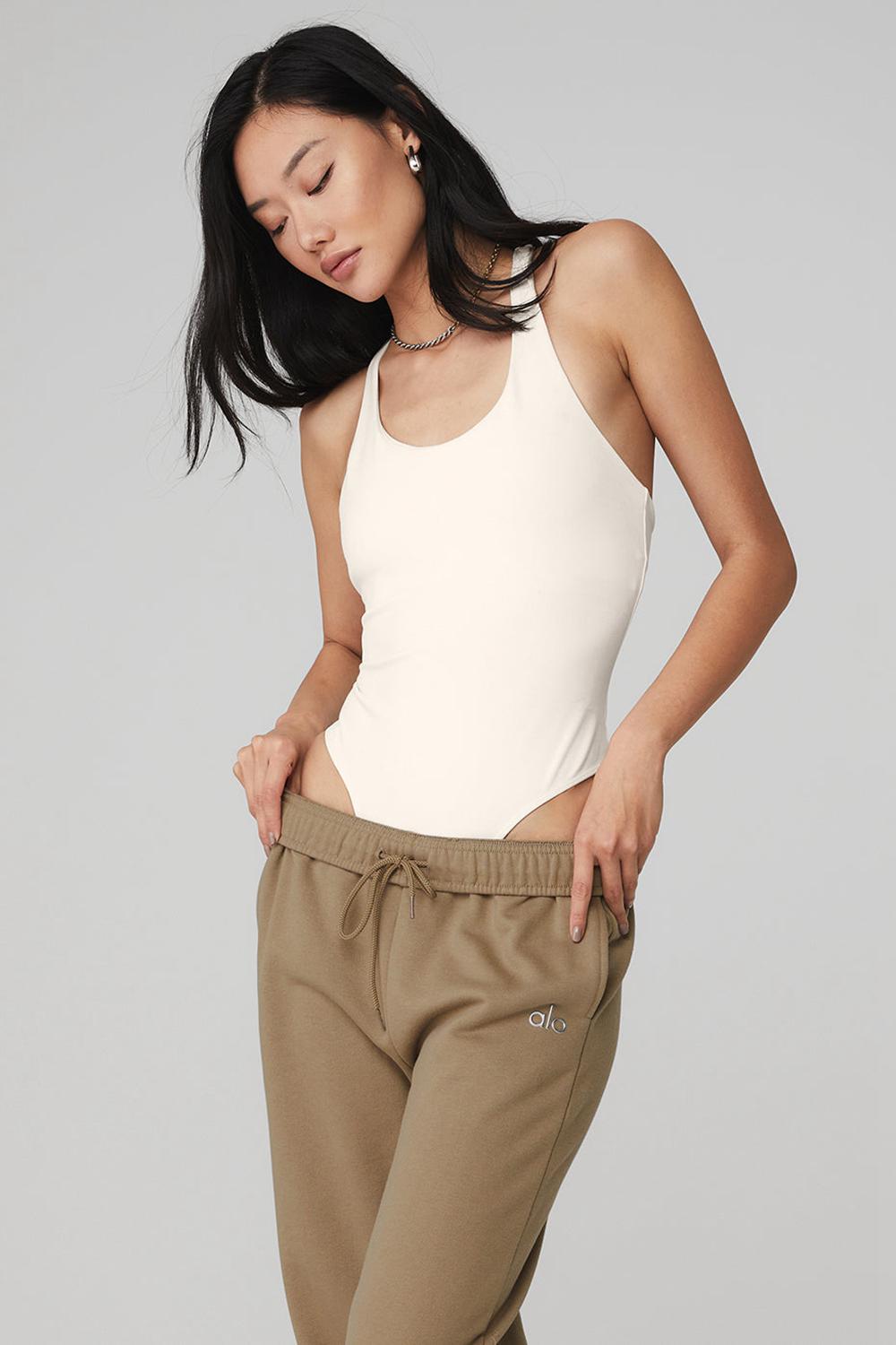 Alo Yoga Sleek Back Naisten Body Ivory | Suomi  1238-WIUFO