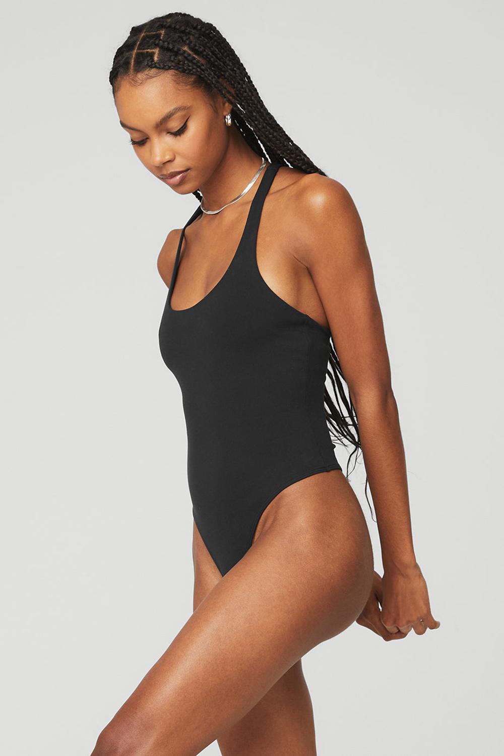Alo Yoga Sleek Back Naisten Body Mustat | Suomi  8270-UKIVB