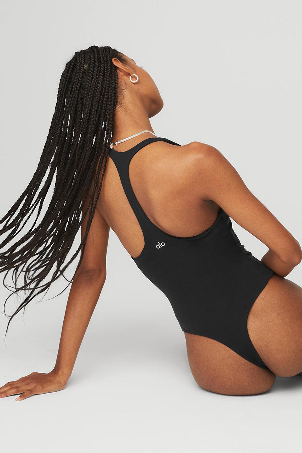 Alo Yoga Sleek Back Naisten Body Mustat | Suomi  8270-UKIVB