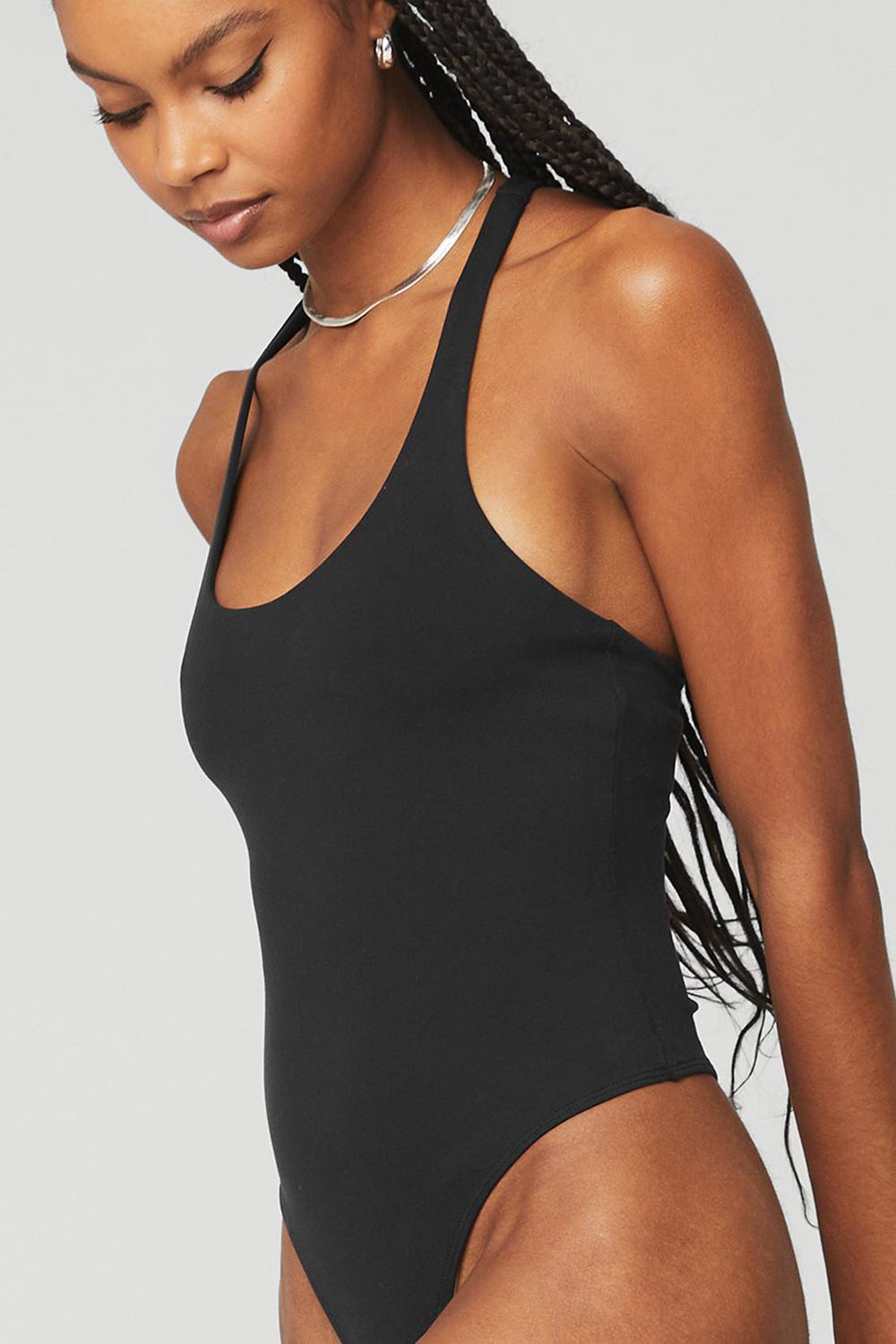 Alo Yoga Sleek Back Naisten Body Mustat | Suomi  8270-UKIVB