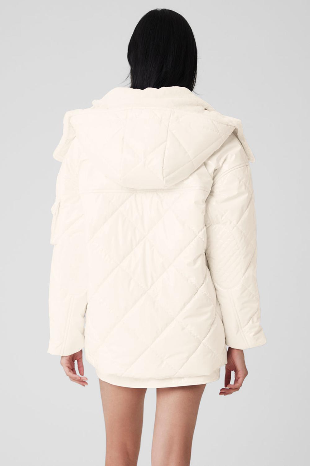 Alo Yoga Snomoto Naisten Puffer Takki Ivory | Suomi  0983-TJBAY
