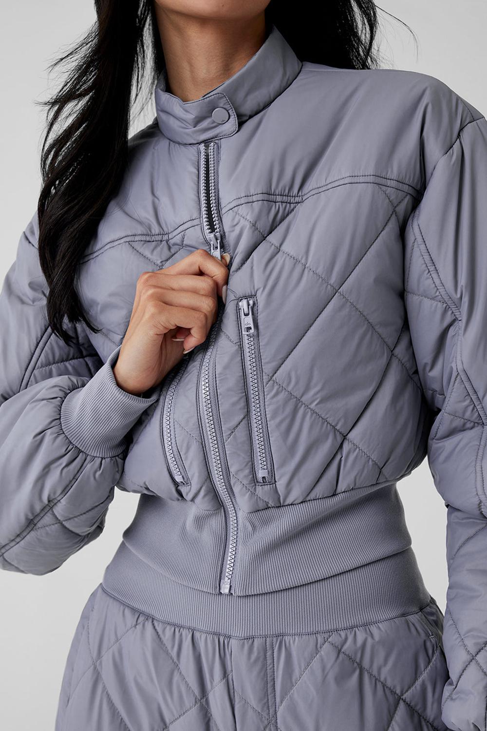 Alo Yoga Snowrider Naisten Puffer Takki Fog | Suomi  6089-TQFOB