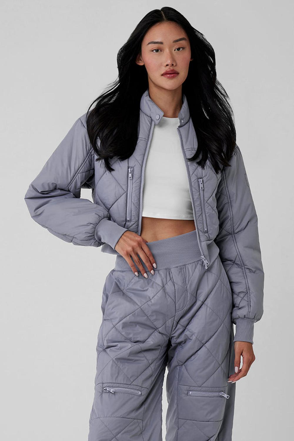 Alo Yoga Snowrider Naisten Puffer Takki Fog | Suomi  6089-TQFOB
