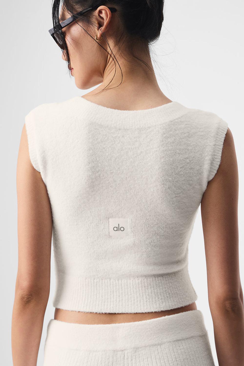 Alo Yoga Snuggle Up Naisten Short Sleeve Ivory | Suomi  6940-NTDUK