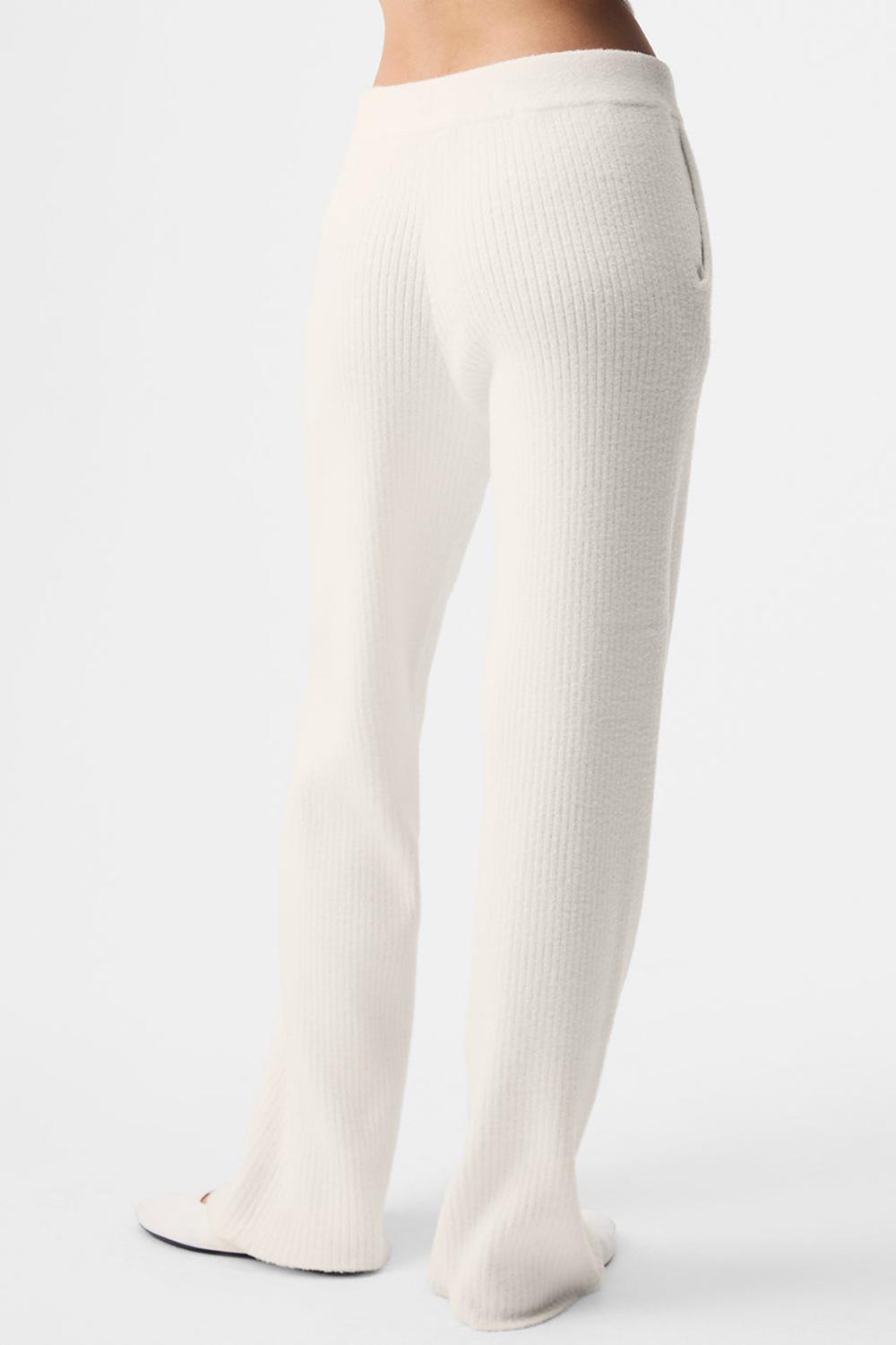 Alo Yoga Snuggle Up Sweater High-Waist Wide Leg Naisten Housut Ivory | Suomi  0745-TXIWK