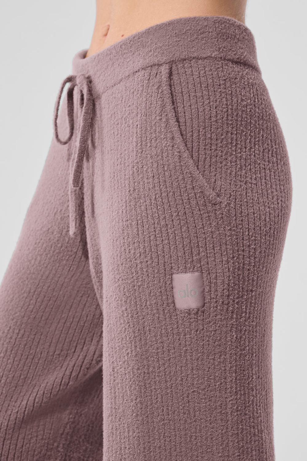 Alo Yoga Snuggle Up Sweater High-Waist Wide Leg Naisten Housut Mushroom | Suomi  4726-ZENVU