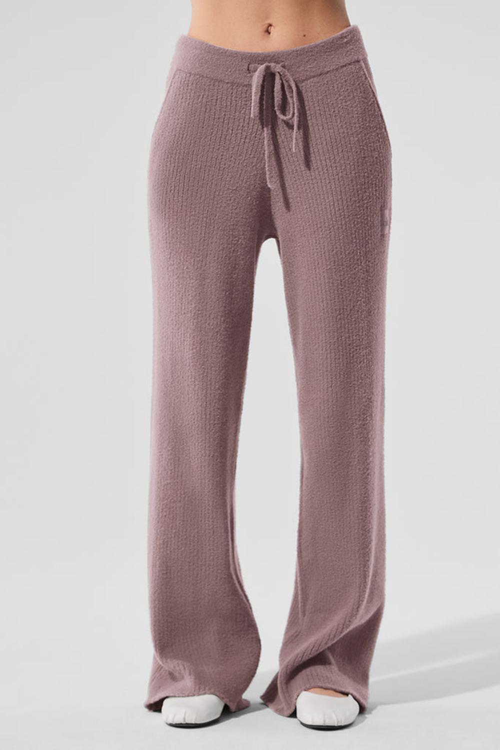 Alo Yoga Snuggle Up Sweater High-Waist Wide Leg Naisten Housut Mushroom | Suomi  4726-ZENVU