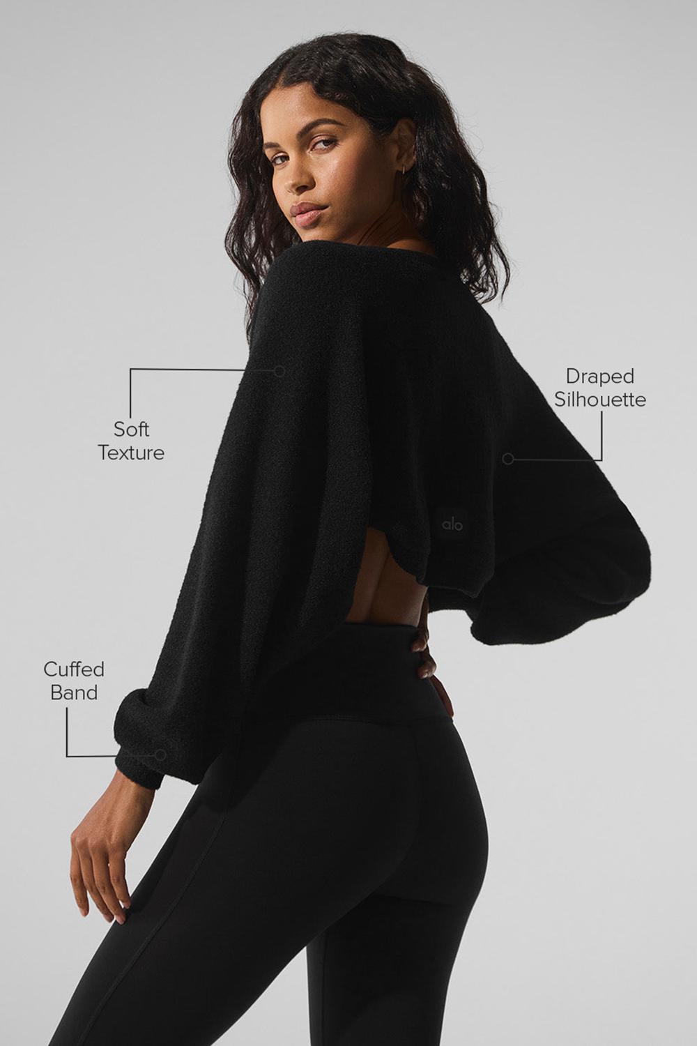 Alo Yoga Snuggle Up Sweater Shawl Naisten Huivi Mustat | Suomi  3782-WHRIN