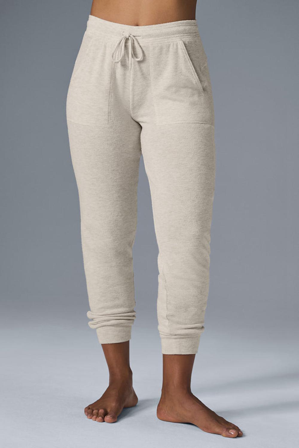 Alo Yoga Soho Naisten Collegehousut Oatmeal Heather | Suomi  7216-HWKRT