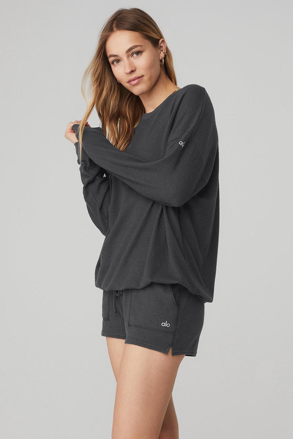Alo Yoga Soho Naisten Villapusero Anthracite | Suomi  1275-WYEHV