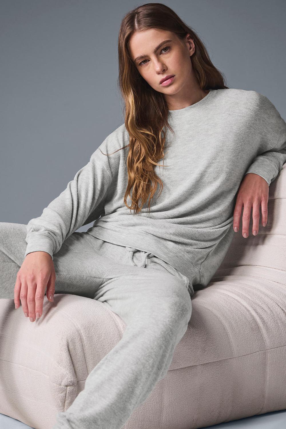 Alo Yoga Soho Naisten Villapusero Harmaat | Suomi  4056-JEVCA