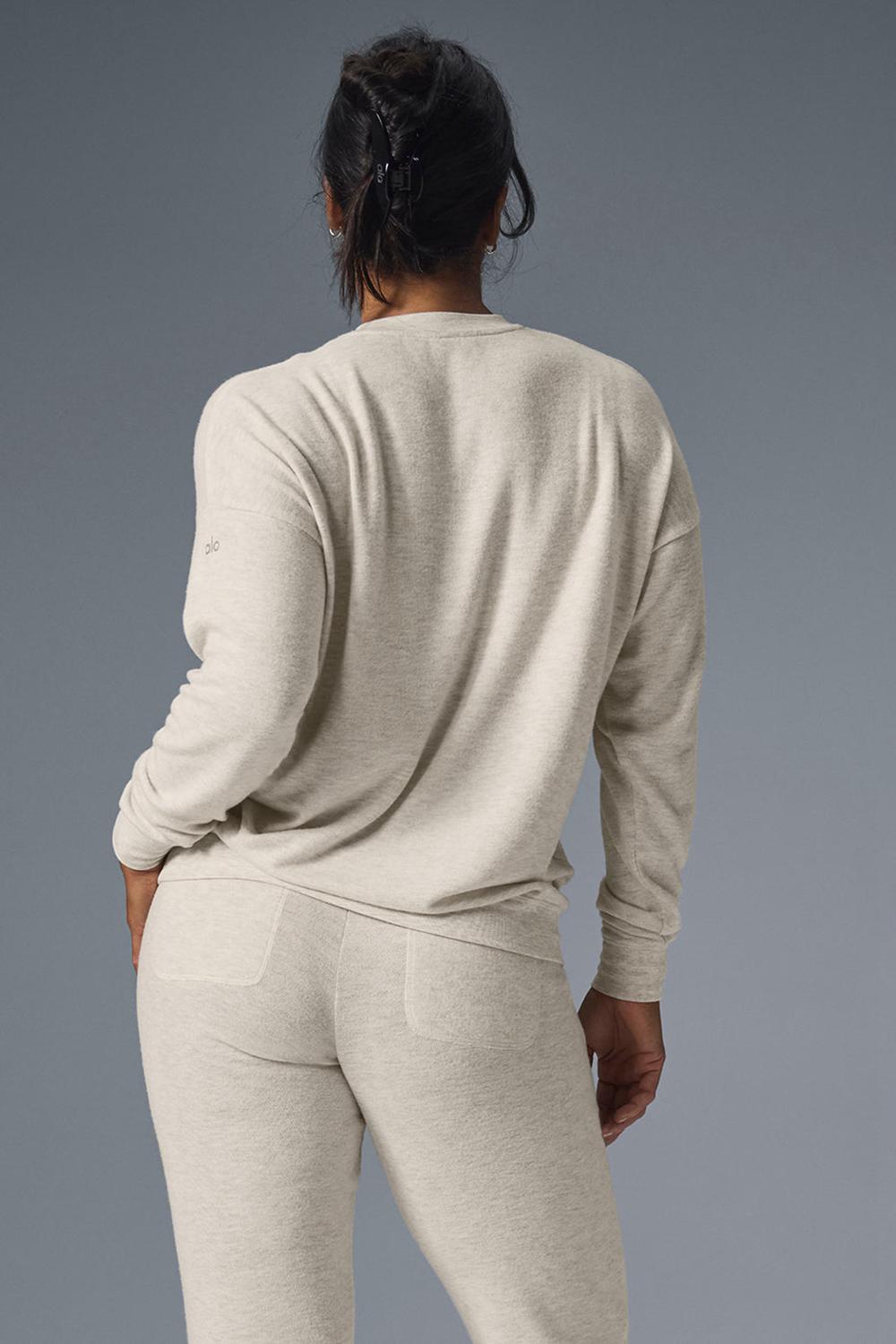 Alo Yoga Soho Naisten Villapusero Oatmeal Heather | Suomi  7015-WQKPG