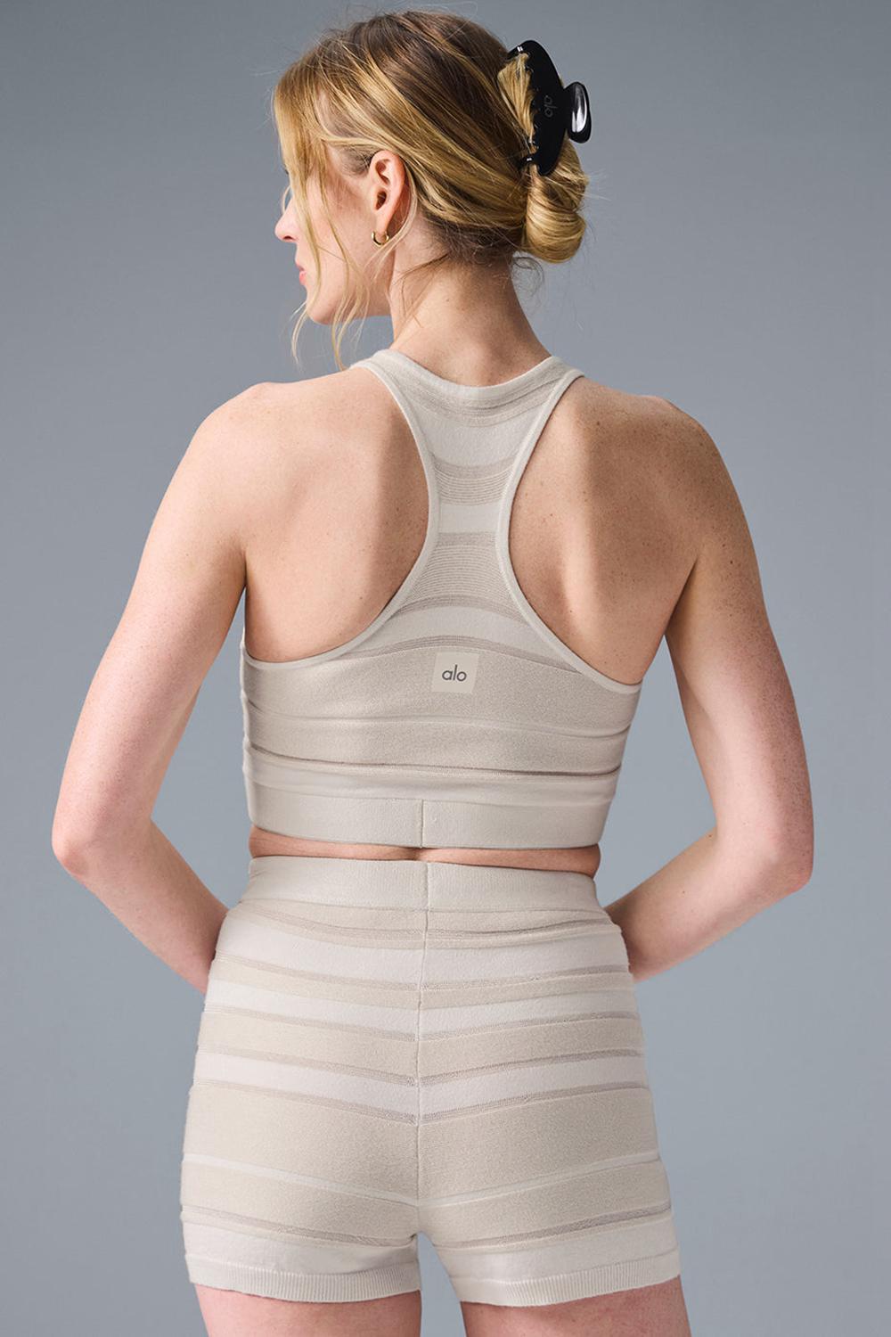 Alo Yoga Sport Play Knit Naisten Urheiluliivi Ivory / Alabaster | Suomi  3694-OMUSL