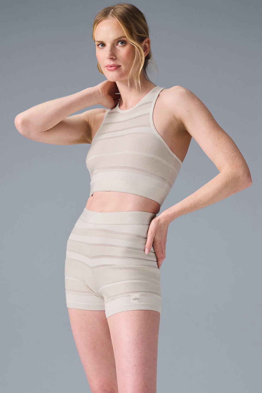 Alo Yoga Sport Play Knit Naisten Urheiluliivi Ivory / Alabaster | Suomi  3694-OMUSL