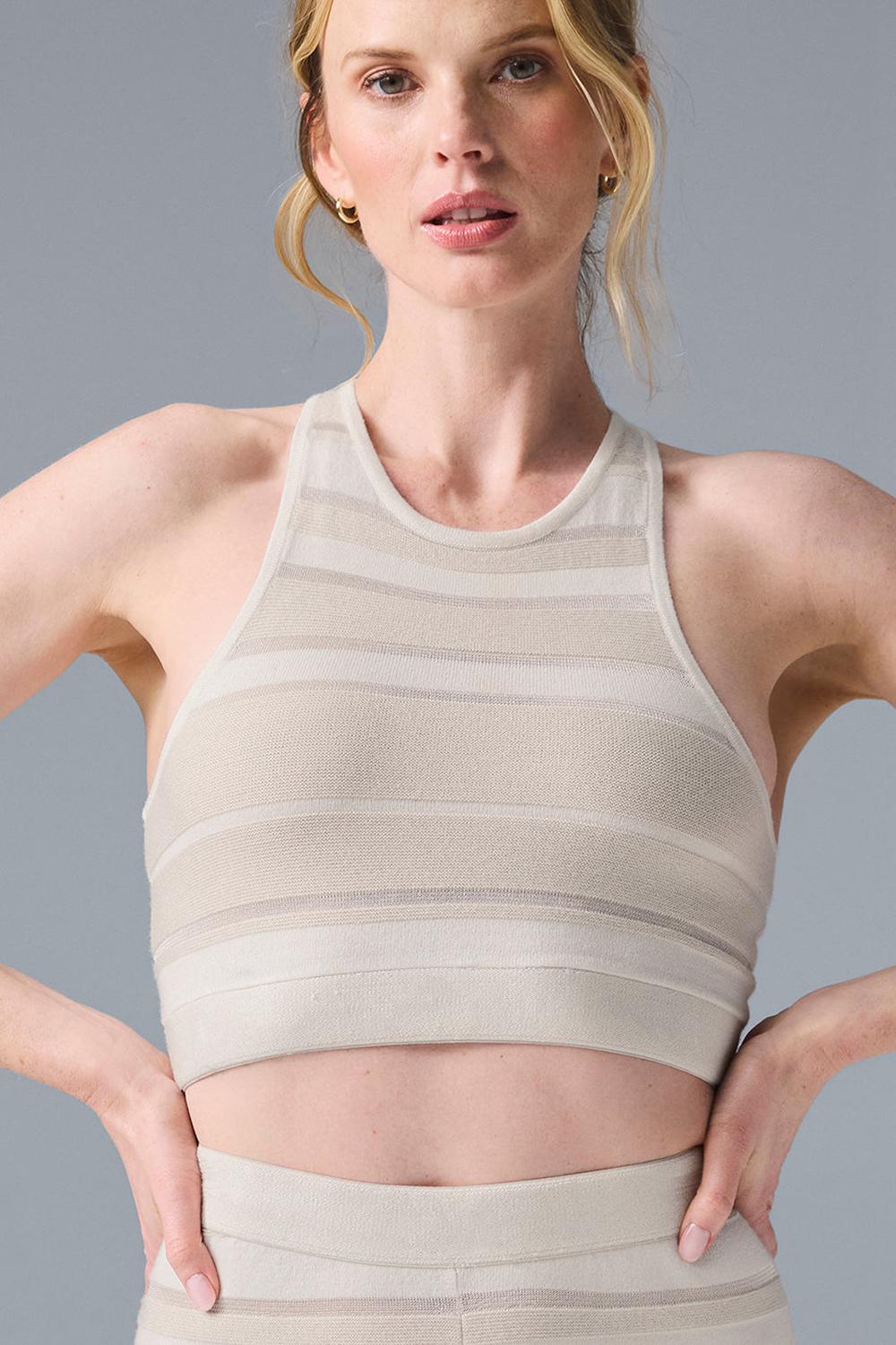 Alo Yoga Sport Play Knit Naisten Urheiluliivi Ivory / Alabaster | Suomi  3694-OMUSL