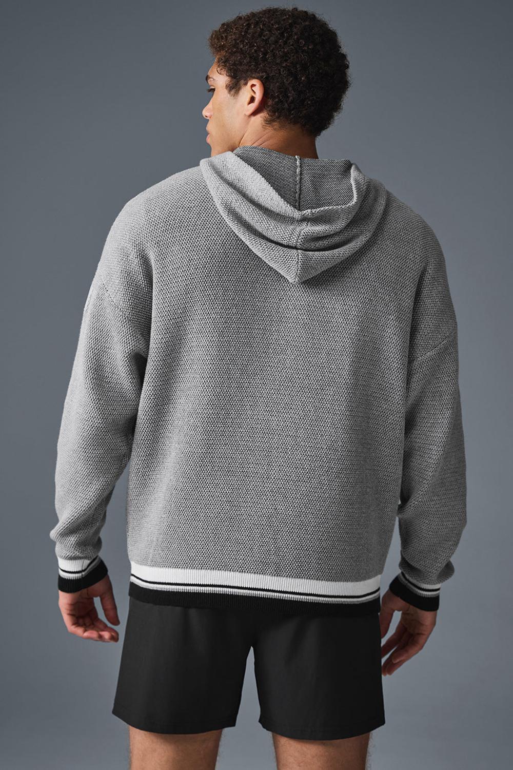 Alo Yoga Sports Club Knit Miesten Huppari Harmaat | Suomi  0159-QYESD