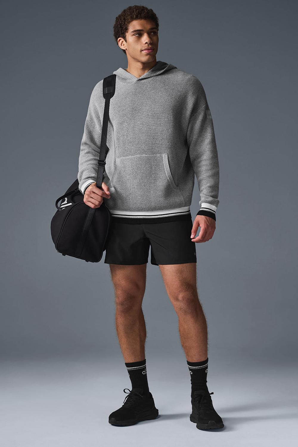 Alo Yoga Sports Club Knit Miesten Huppari Harmaat | Suomi  0159-QYESD