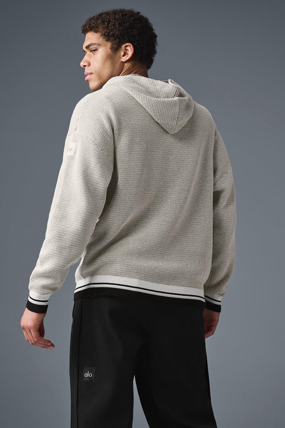 Alo Yoga Sports Club Knit Miesten Huppari Bone | Suomi  6875-KOFUL