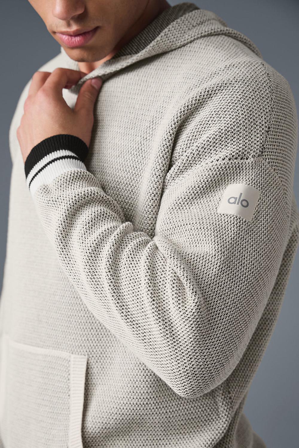 Alo Yoga Sports Club Knit Miesten Huppari Bone | Suomi  6875-KOFUL