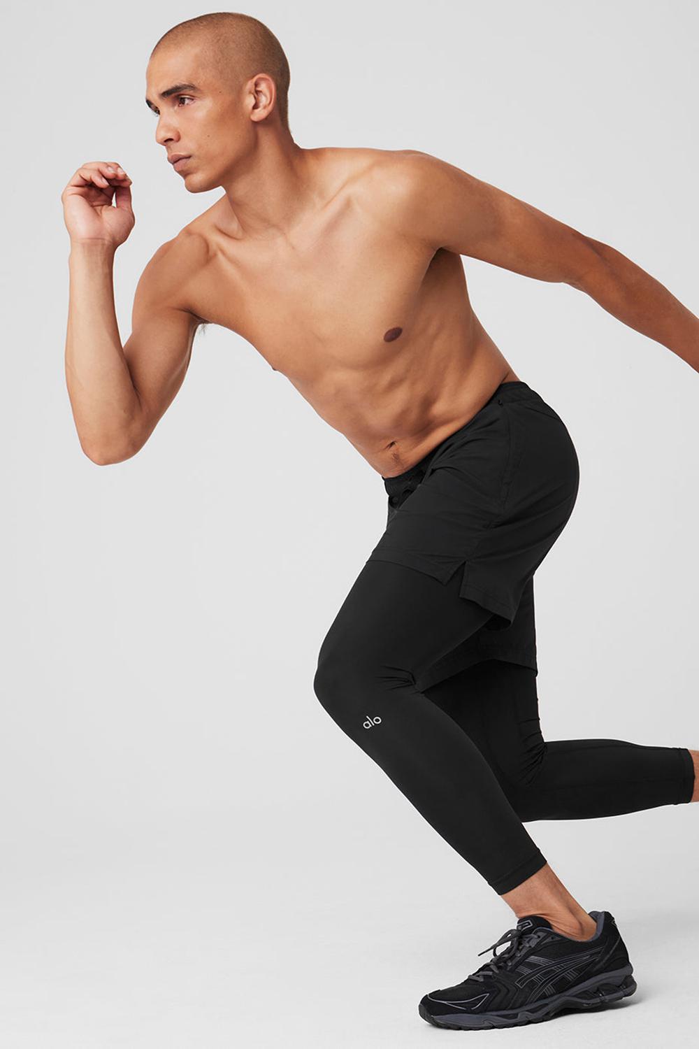 Alo Yoga Stability 2-In-1 Miesten Housut Mustat Mustat | Suomi  1827-JATPQ