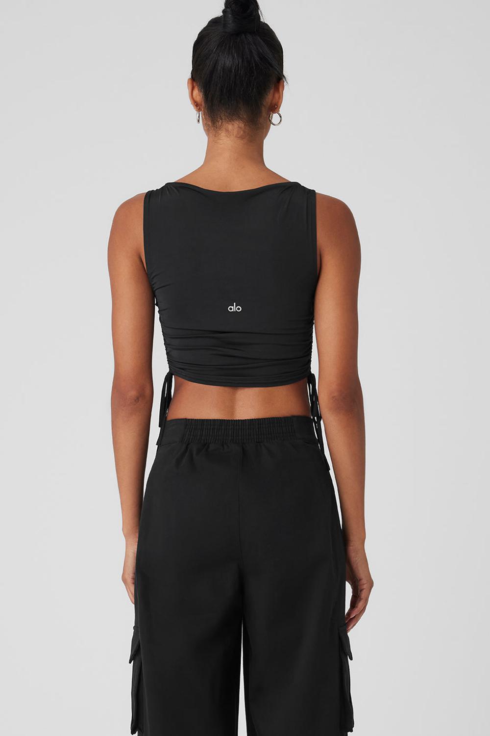 Alo Yoga Standout Cropped Naisten Juoksupaidat Mustat | Suomi  7834-BAWKZ